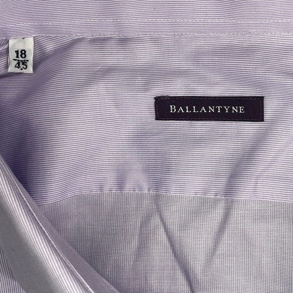 Ballantyne Lilac Button Down Dress Shirt - 53 in - Picture 9 of 13